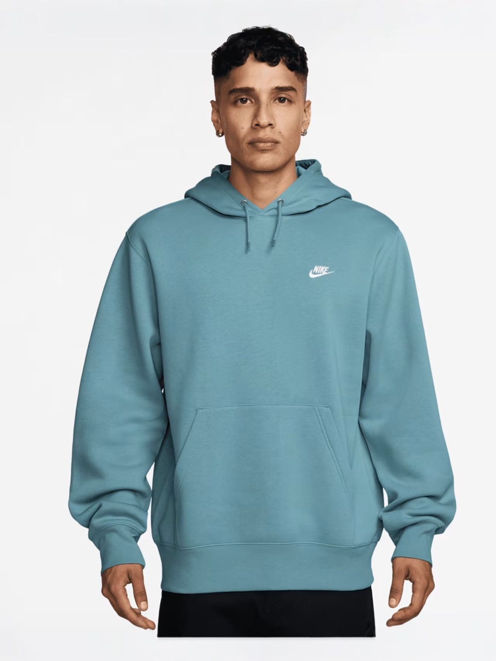 NWOT Nike Club Fleece Mens Blue hooded sweatshirt size large